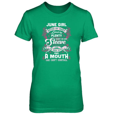 June Girl Hated By Many Loved By Plenty Heart On Her Sleeve T-Shirt & Tank Top | Teecentury.com