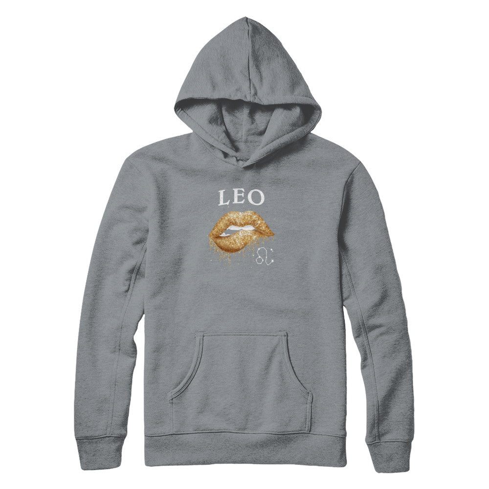 Leo Zodiac July August Birthday Gift Golden Lipstick T-Shirt & Tank Top | Teecentury.com