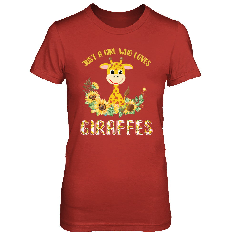 Just A Girl Who Loves Giraffes And Sunflowers T-Shirt & Hoodie | Teecentury.com