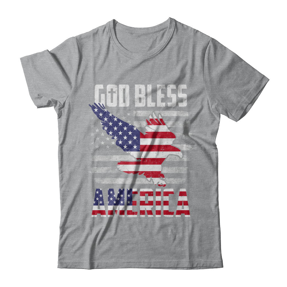 Patriotic God Bless America Flag Eagle 4Th Of July T-Shirt & Hoodie | Teecentury.com