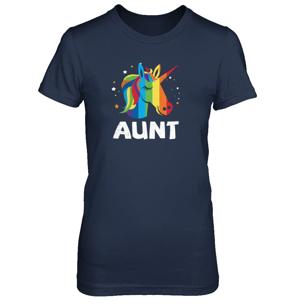 LGBT Pride Lesbian Gay Proud Aunt Unicorn T-Shirt & Tank Top | Teecentury.com