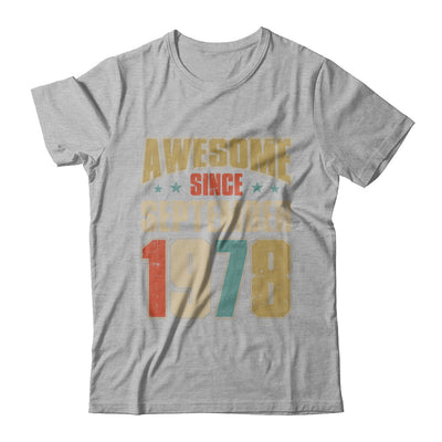 Vintage Retro Awesome Since September 1978 44th Birthday T-Shirt & Hoodie | Teecentury.com
