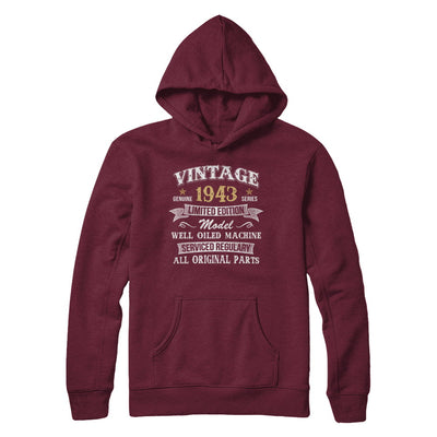 Vintage 79th Birthday Funny 1943 All Original Parts T-Shirt & Hoodie | Teecentury.com