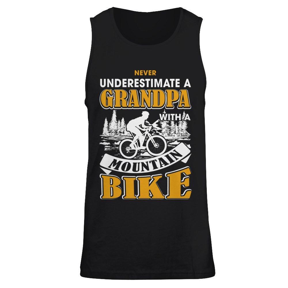 Never Underestimate A Grandpa With A Mountain Bike T-Shirt & Hoodie | Teecentury.com