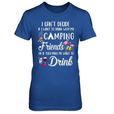 I Want To Drink With My Camping Friends Flamingo T-Shirt & Hoodie | Teecentury.com