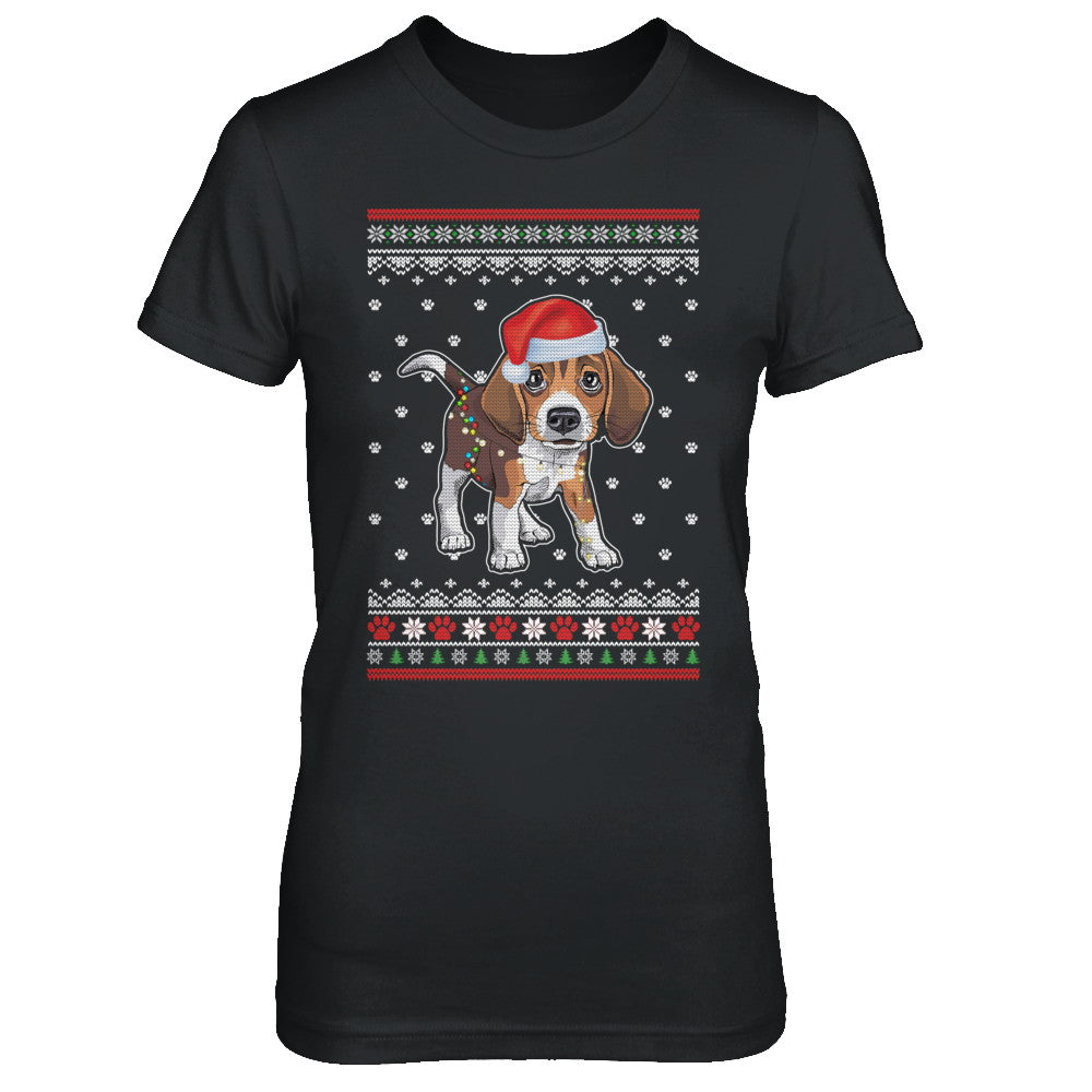 Beagle Christmas Ugly Sweater Lights Dog Xmas Gift T-Shirt & Sweatshirt | Teecentury.com