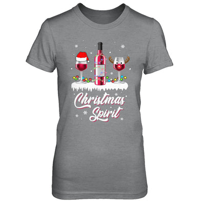 Christmas Spirits Santa Hat Wine Funny Christmas Gifts T-Shirt & Sweatshirt | Teecentury.com