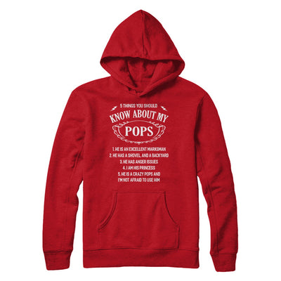 5 Things You Should Know About My Pops Granddaughter T-Shirt & Sweatshirt | Teecentury.com