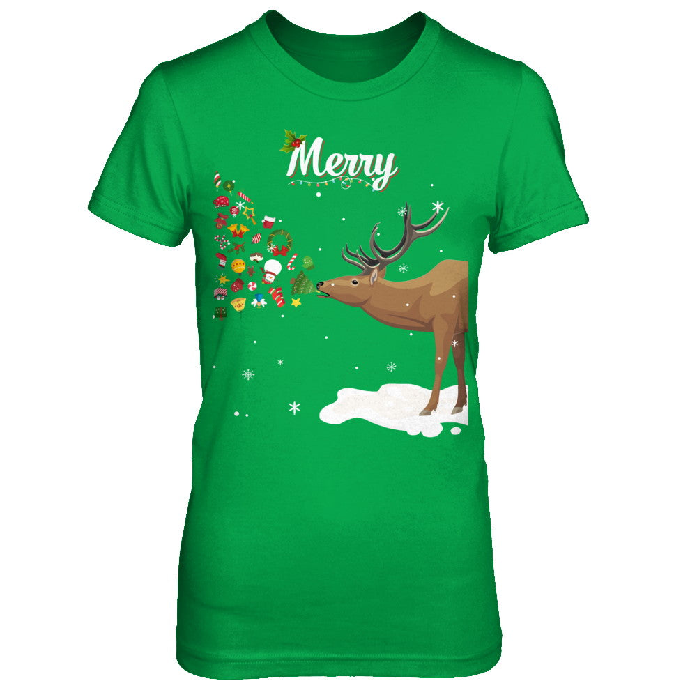 Couples Sick Reindeer Funny Ugly Merry Christmas Sweater T-Shirt & Sweatshirt | Teecentury.com
