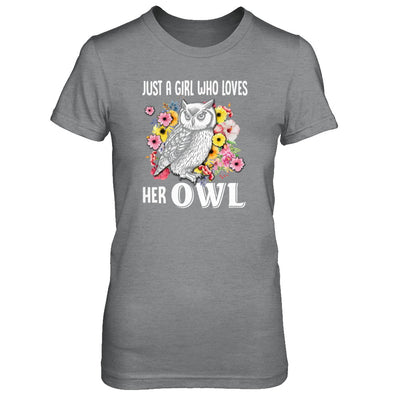 Just A Girl Who Loves Her Owl T-Shirt & Tank Top | Teecentury.com