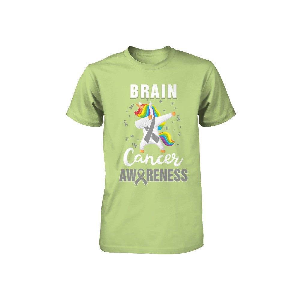Inspirational Brain Cancer Awareness Unicorn Support Youth Youth Shirt | Teecentury.com
