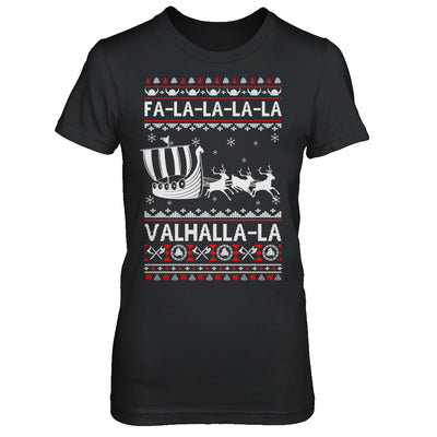 Fa La La Valhalla Viking Ship Ugly Christmas Sweater T-Shirt & Sweatshirt | Teecentury.com