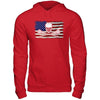 Lacrosse Helmet Crossed America Flag T-Shirt & Hoodie | Teecentury.com