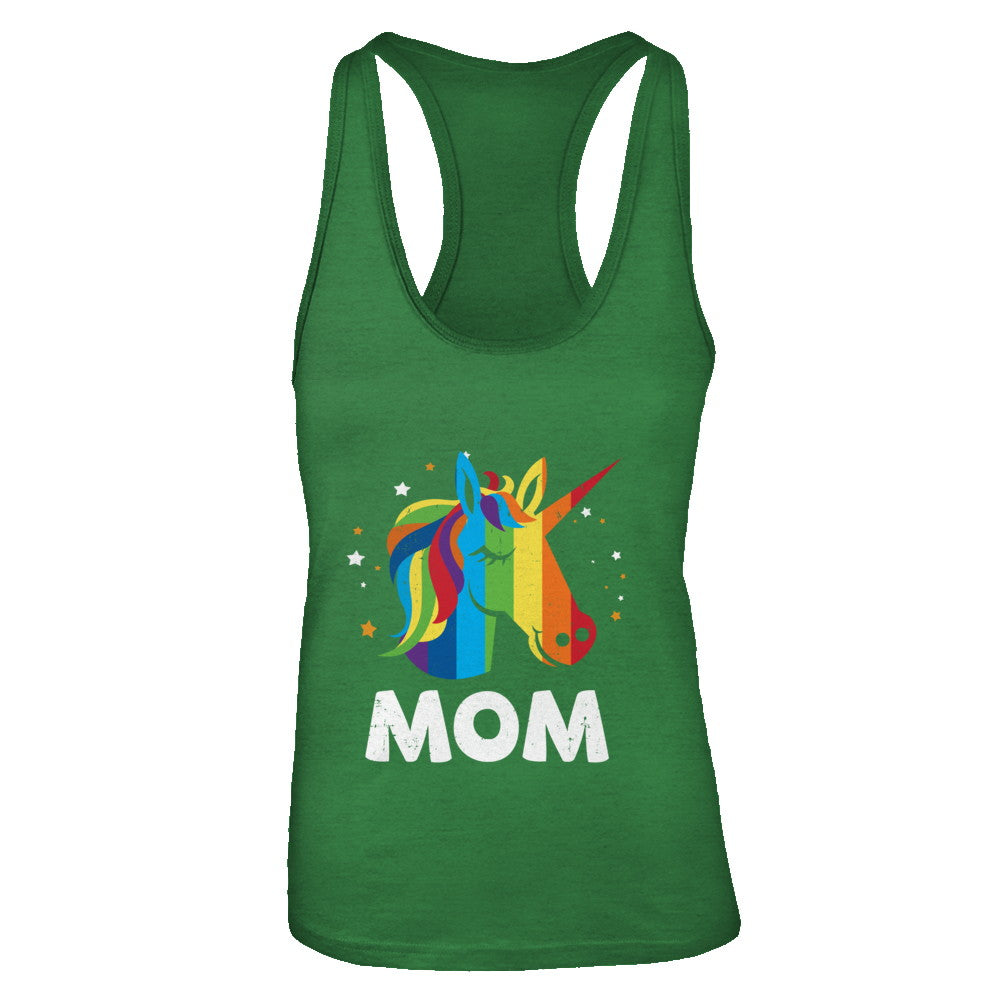LGBT Pride Lesbian Gay Proud Mom Unicorn T-Shirt & Tank Top | Teecentury.com