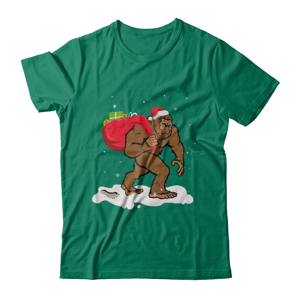 Bigfoot Santa Christmas Boys Men Sasquatch Xmas Gift T-Shirt & Sweatshirt | Teecentury.com