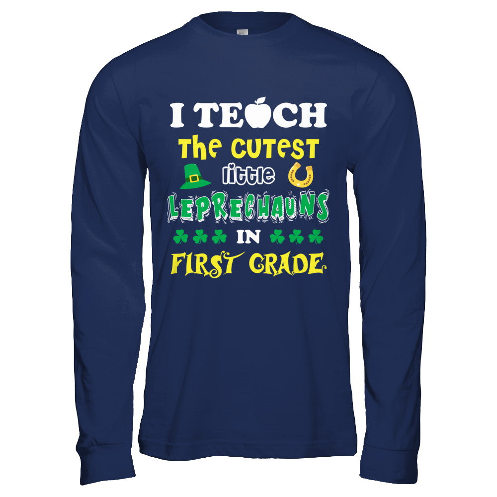 First Grade Leprechaun St Patricks Day Teacher T-Shirt & Hoodie | Teecentury.com