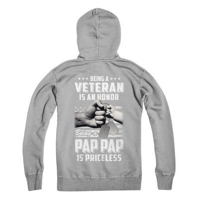 Being A Veteran Is An Honor Being A Pap Pap Is Priceless T-Shirt & Hoodie | Teecentury.com