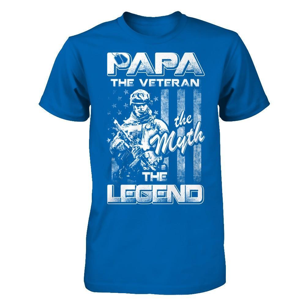 Papa The Veteran The Myth The Legend T-Shirt & Hoodie | Teecentury.com