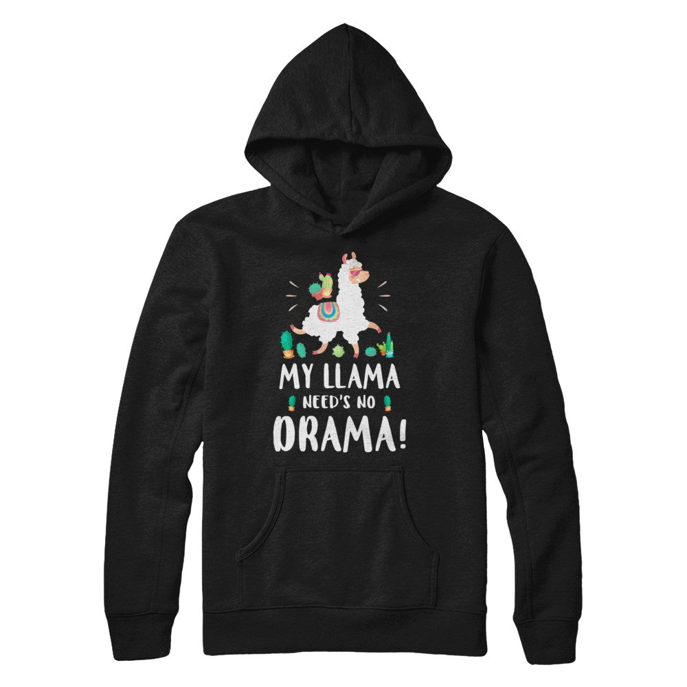 Funny Lama Cactus Llama Need's No Drama T-Shirt & Hoodie | Teecentury.com