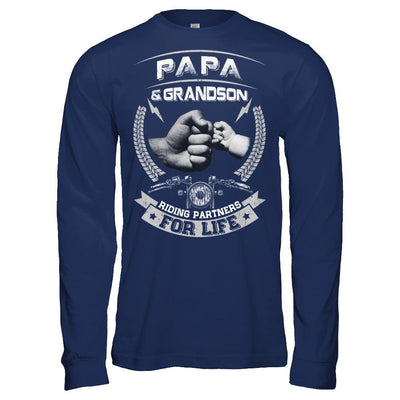 Motocross Papa And Grandson Riding Partners For Life T-Shirt & Hoodie | Teecentury.com