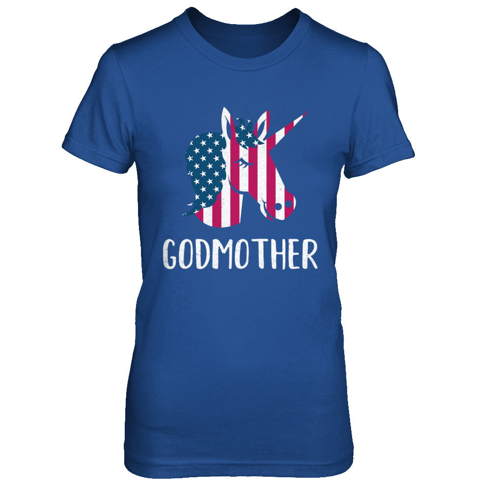 Patriotic Godmother Unicorn Americorn 4Th Of July T-Shirt & Hoodie | Teecentury.com