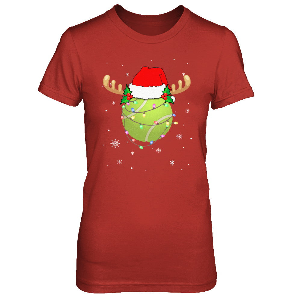 Santa Hat Tennis Reindeer Christmas Gifts T-Shirt & Sweatshirt | Teecentury.com