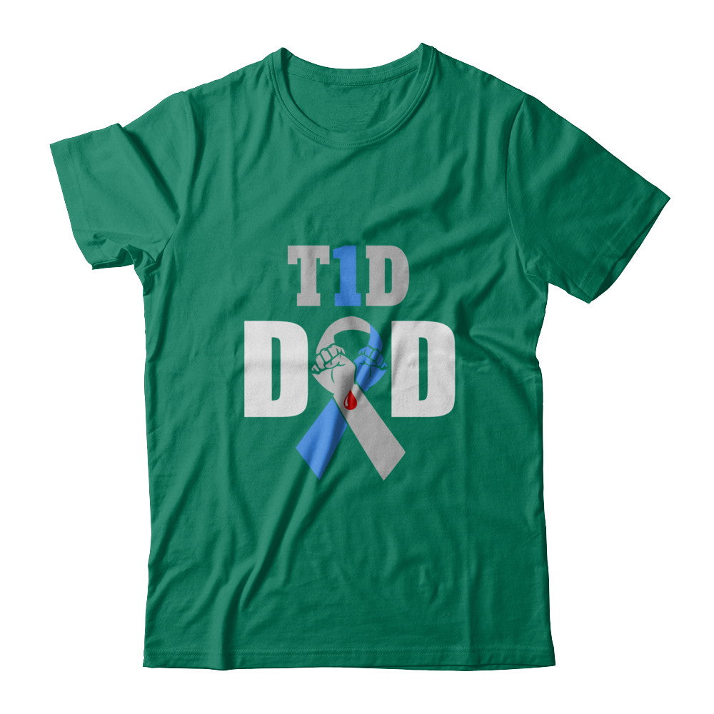Diabetes awareness T1D Proud Type 1 Diabetes Dad T-Shirt & Hoodie | Teecentury.com