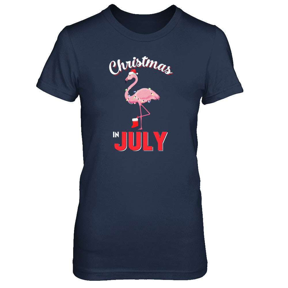 Funny Party X-Mas Flamingo Christmas In July T-Shirt & Tank Top | Teecentury.com