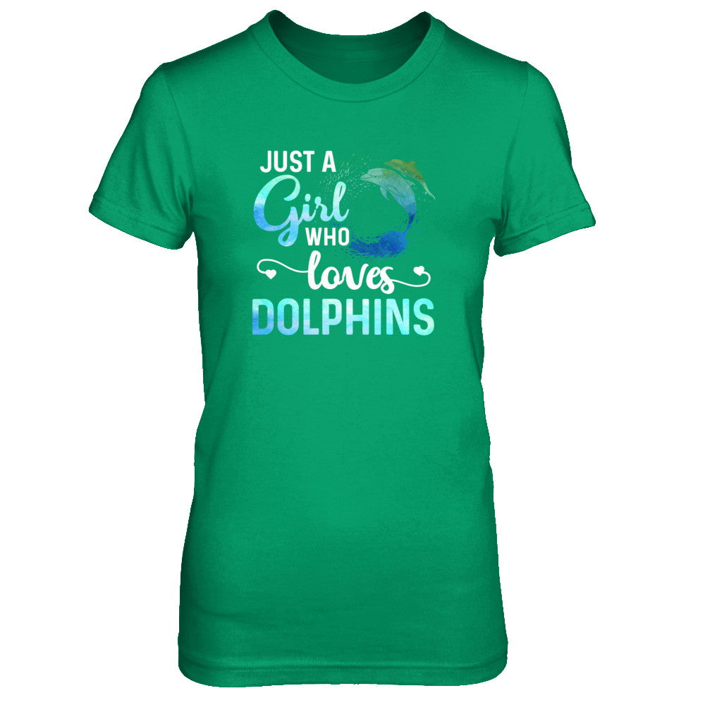 Just A Girl Who Loves Dolphins T-Shirt & Tank Top | Teecentury.com