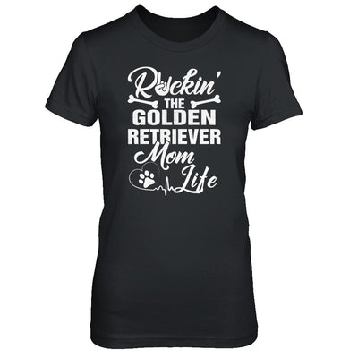 Rockin The Golden Retriever Mom Life T-Shirt & Tank Top | Teecentury.com