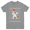 Dabbing Tangled Lights Ugly Christmas Sweater Girls Youth Youth Shirt | Teecentury.com