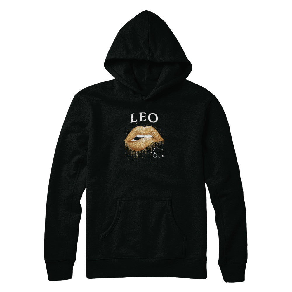 Leo Zodiac July August Birthday Gift Golden Lipstick T-Shirt & Tank Top | Teecentury.com