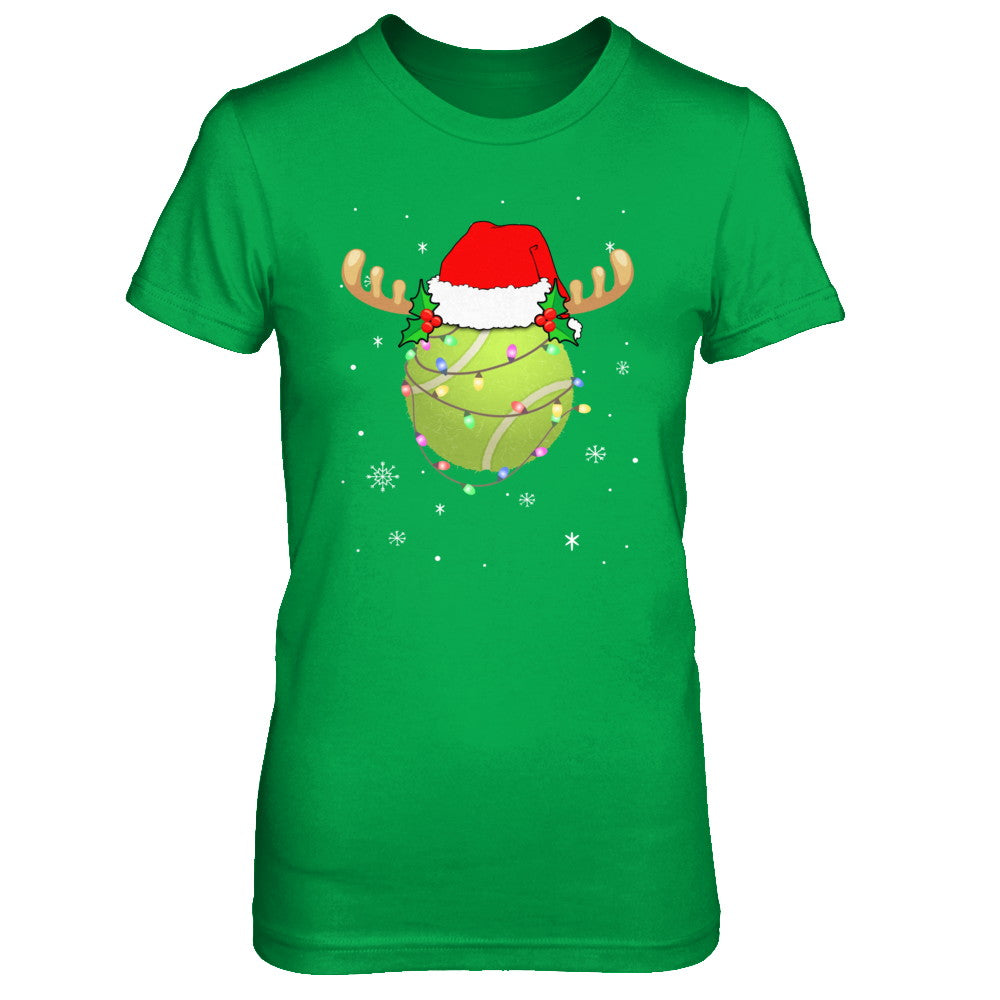 Santa Hat Tennis Reindeer Christmas Gifts T-Shirt & Sweatshirt | Teecentury.com