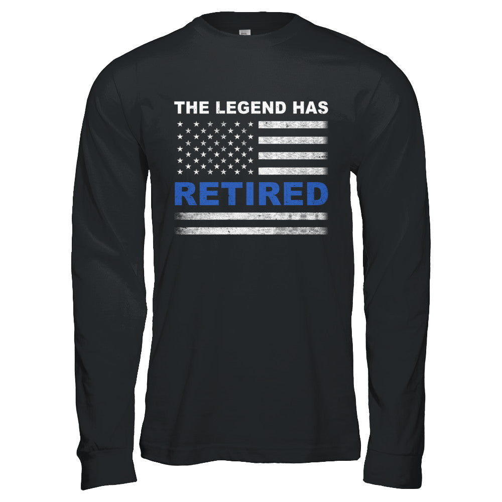 The Legend Has Retired Police Officer Retirement Gift T-Shirt & Hoodie | Teecentury.com
