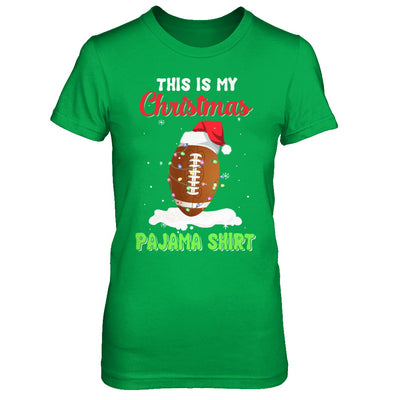 This Is My Christmas Pajama Xmas Football Santa T-Shirt & Sweatshirt | Teecentury.com