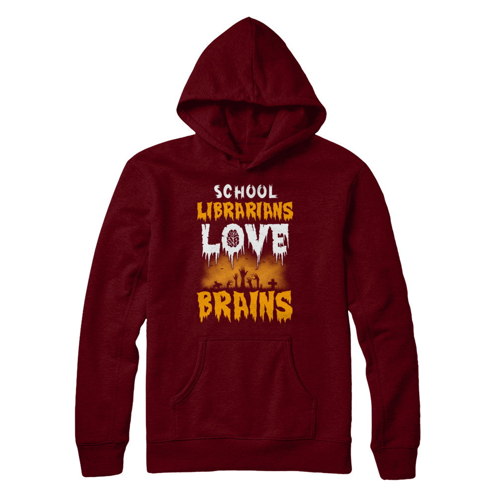 School Librarians Love Brains Halloween Costume T-Shirt & Hoodie | Teecentury.com