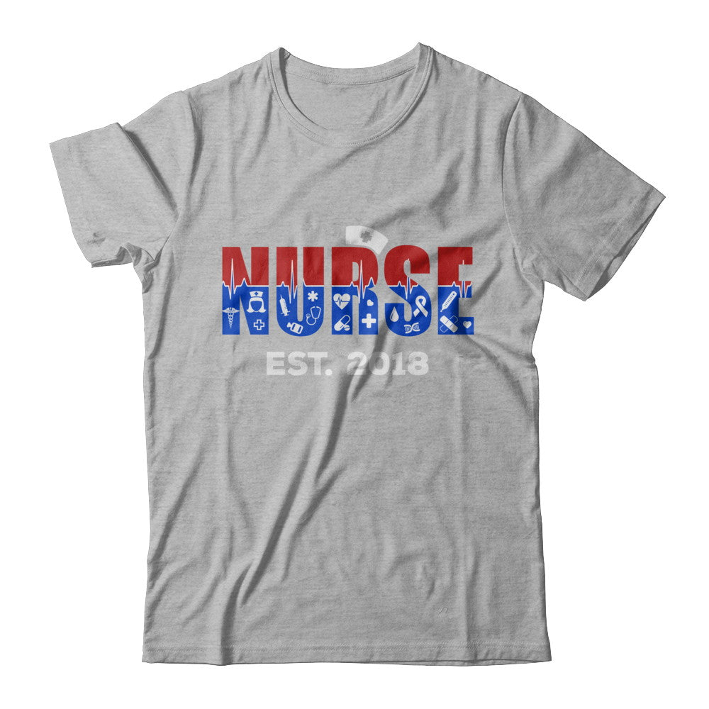 Nurses Est 2018 Graduation T-Shirt & Hoodie | Teecentury.com