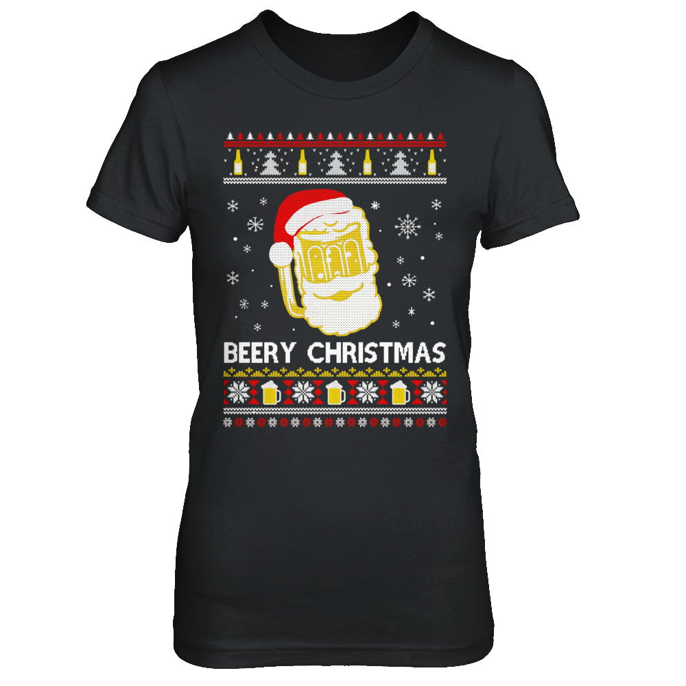 Beery Christmas Ugly Christmas Sweater Christmas Beer T-Shirt & Sweatshirt | Teecentury.com