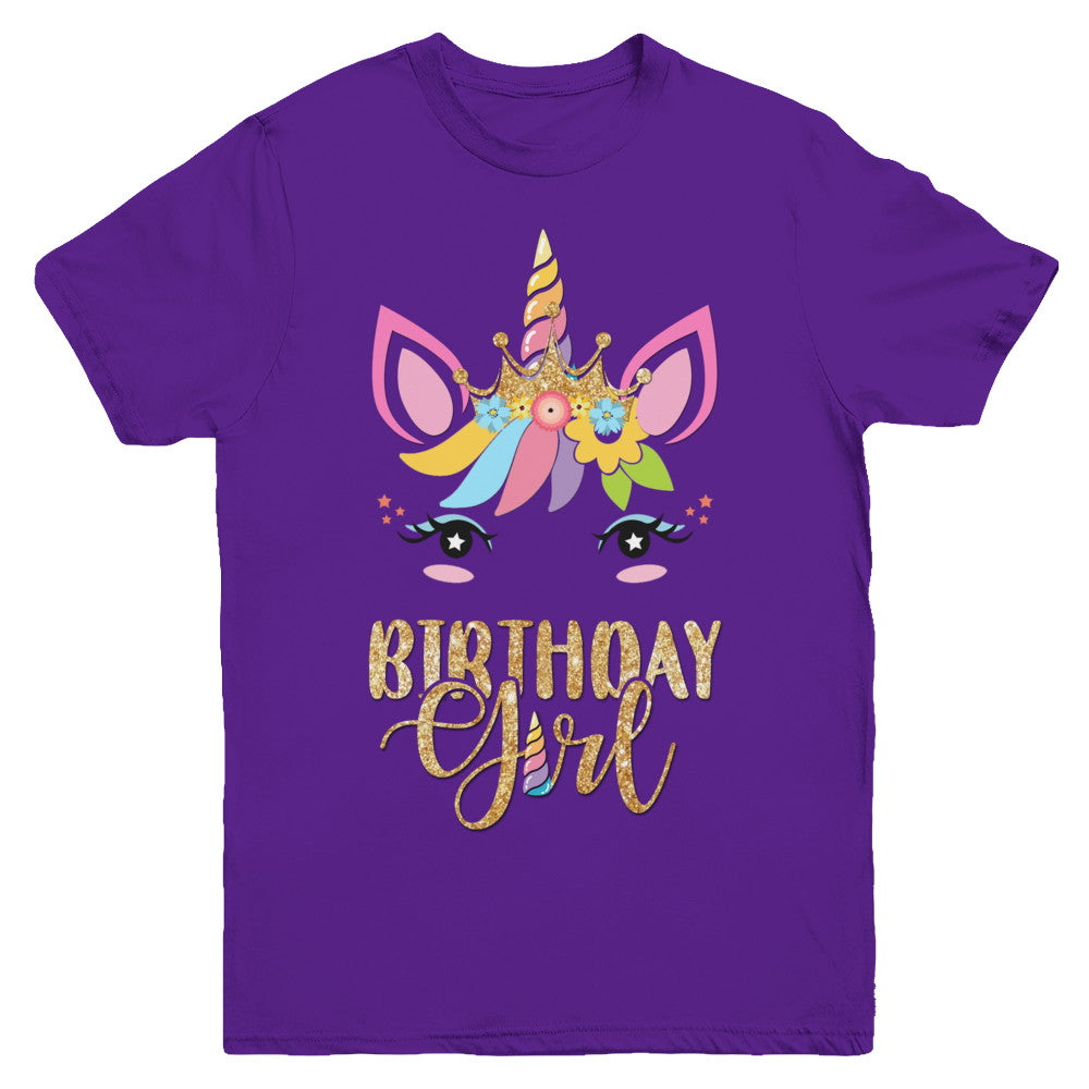 Cute Unicorn Girl Daughter Birthday Gift Youth Youth Shirt | Teecentury.com