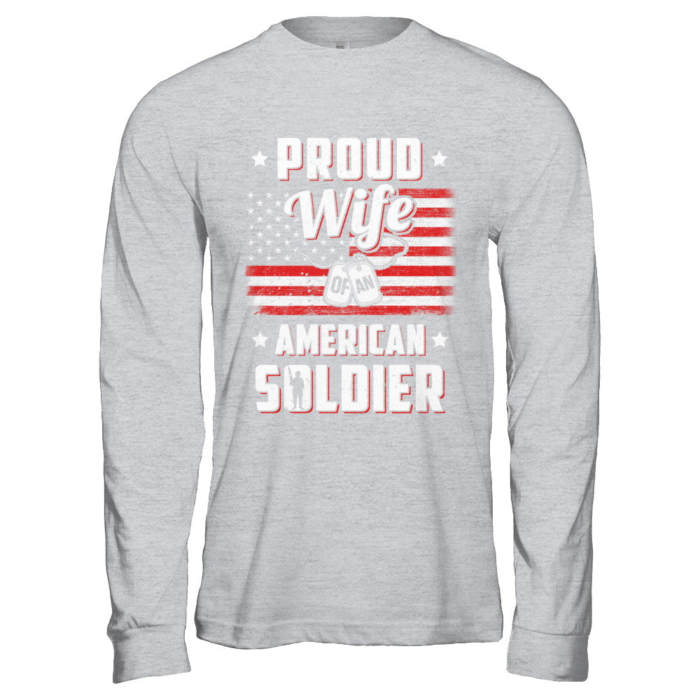 Proud Wife Of A Soldier Army Husband Veteran T-Shirt & Hoodie | Teecentury.com