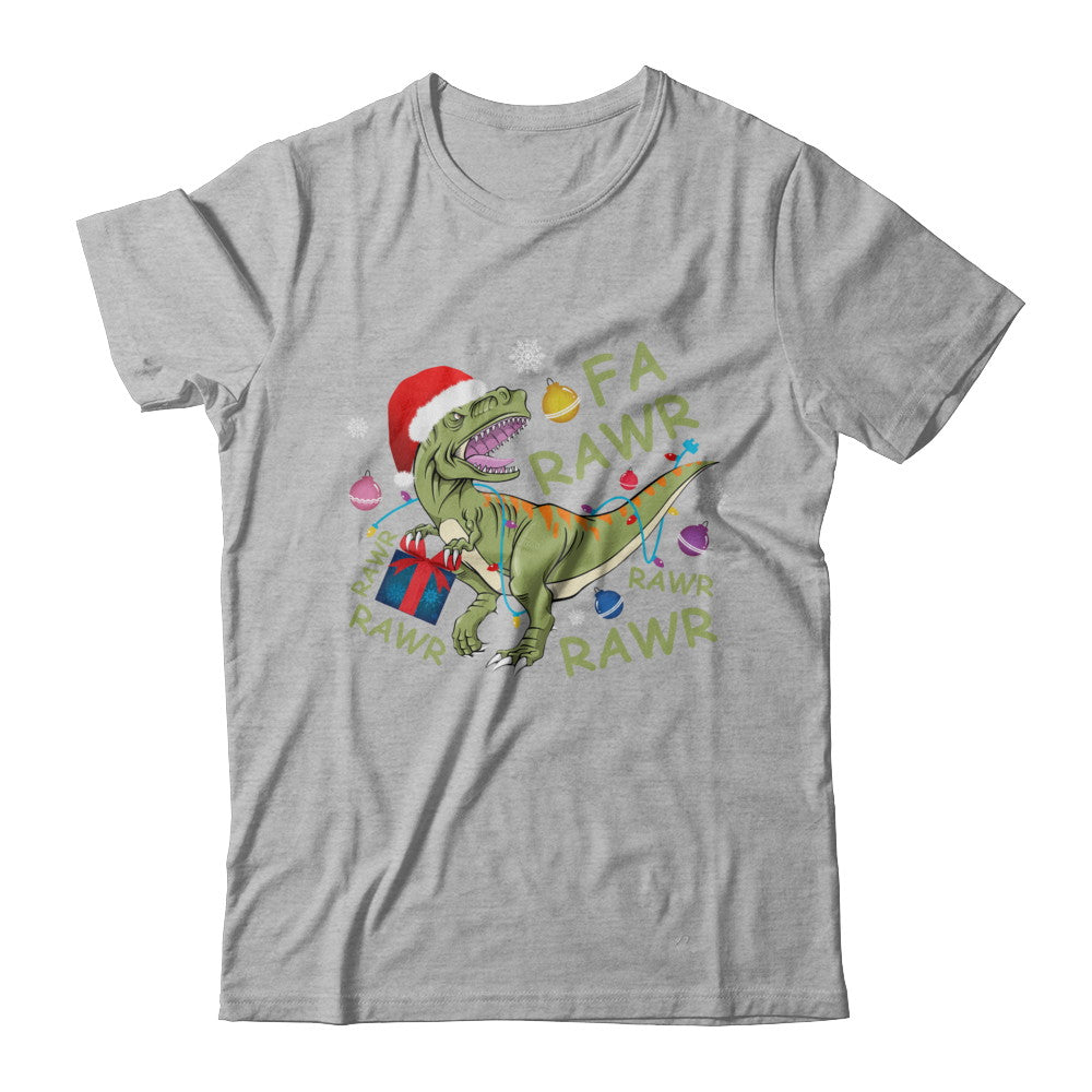 Christmas Funny Dinosaur T-Rex Claus Fa Rawr Rawr T-Shirt & Hoodie | Teecentury.com