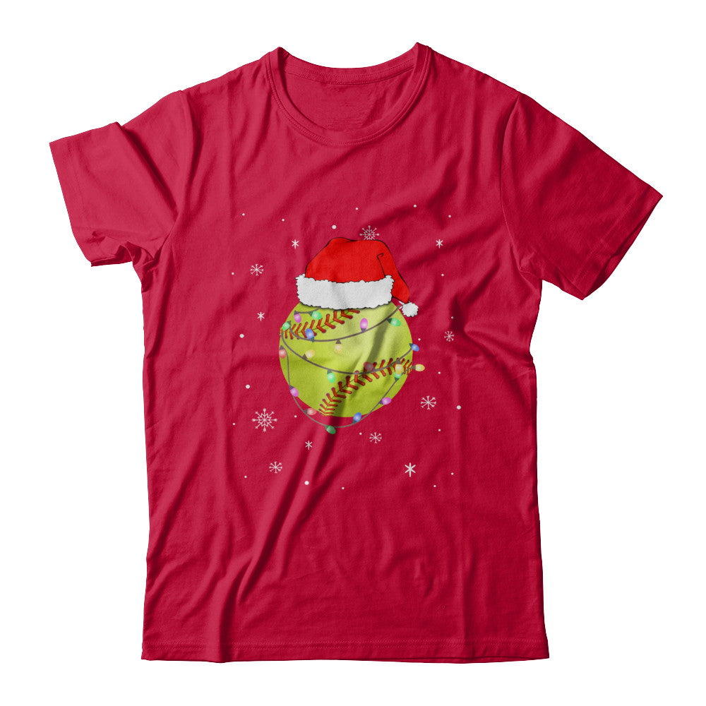 Santa Hat Softball Christmas Gifts T-Shirt & Sweatshirt | Teecentury.com