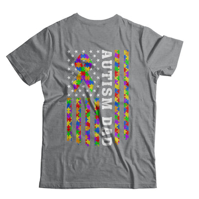 Proud Autism Dad Us Flag Autistic Daddy Fathers Day T-Shirt & Hoodie | Teecentury.com