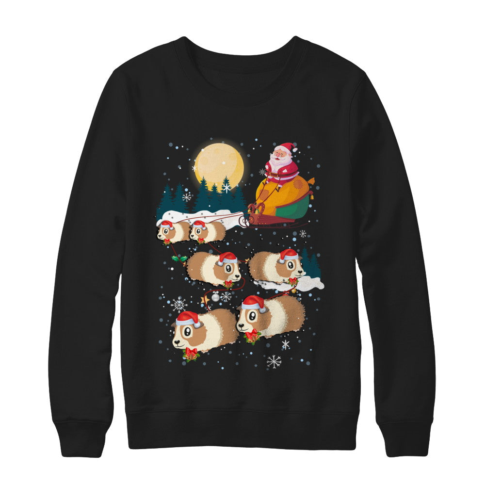 Funny Christmas Guinea Pig Reindeer Lover Santa Gift T-Shirt & Sweatshirt | Teecentury.com