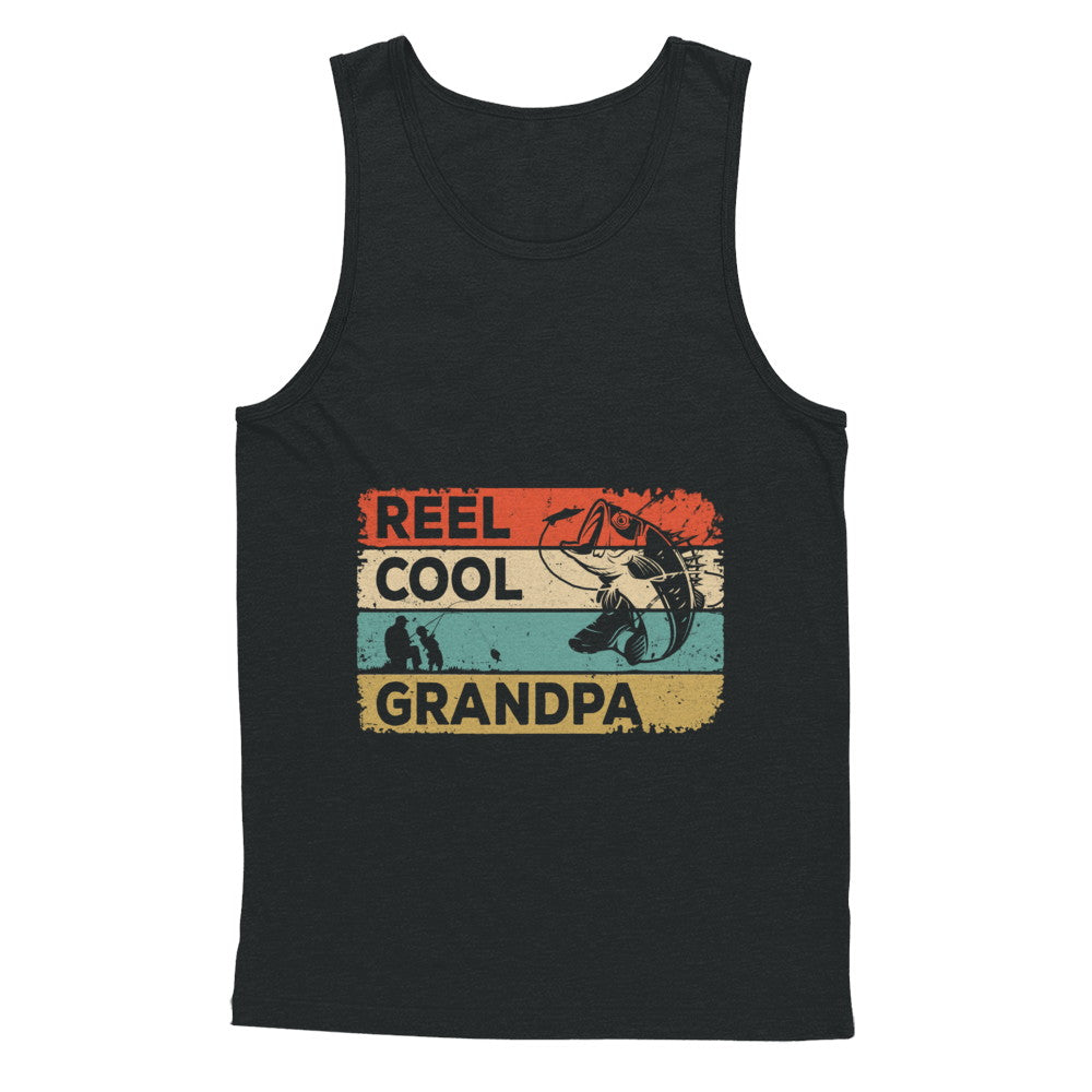Vintage Reel Cool Grandpa Fish Fishing Fathers Day T-Shirt & Hoodie | Teecentury.com