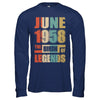 Vintage Retro June 1958 Birth Of Legends 64th Birthday T-Shirt & Hoodie | Teecentury.com