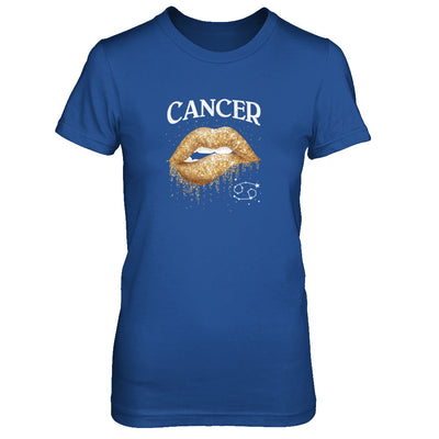 Cancer Zodiac June July Birthday Gift Golden Lipstick T-Shirt & Tank Top | Teecentury.com