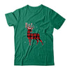 Red Plaid Deer Santa Hat Christmas Buffalo Plaid T-Shirt & Sweatshirt | Teecentury.com