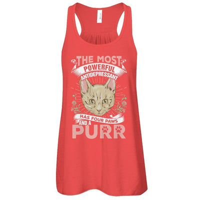 The Most Powerful Antidepressant Has Four Paws And A Purr T-Shirt & Tank Top | Teecentury.com