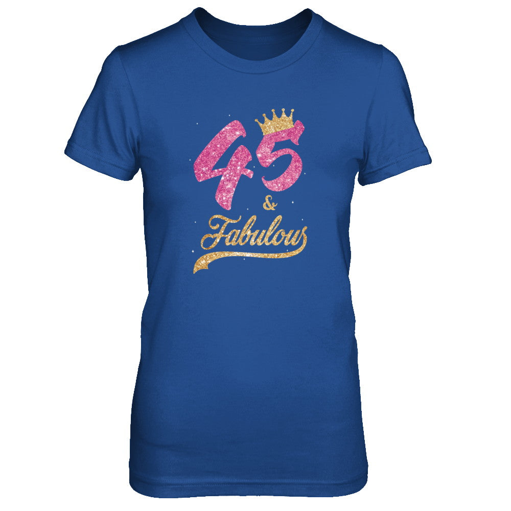 45 And Fabulous 1977 45th Birthday Gift T-Shirt & Tank Top | Teecentury.com